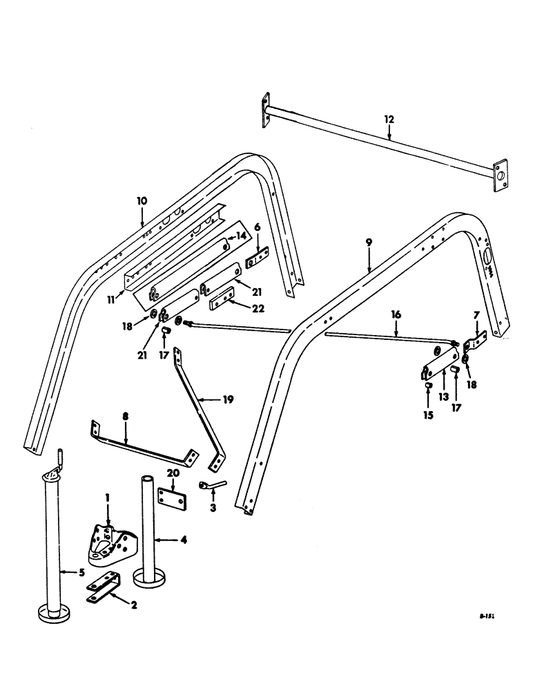 Схема запчастей Case IH 16 - (A-06) - MAIN FRAME AND RELATED PARTS, 16 RAKE 