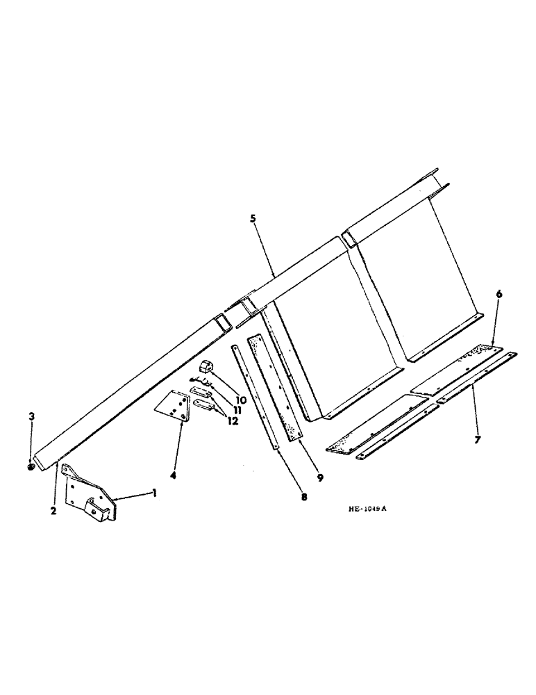 Схема запчастей Case IH 570 - (B-57) - HYDRAULIC END GATE AND ARMS, SPECIAL FOR TRAIL BEHIND MODELS Invalid section