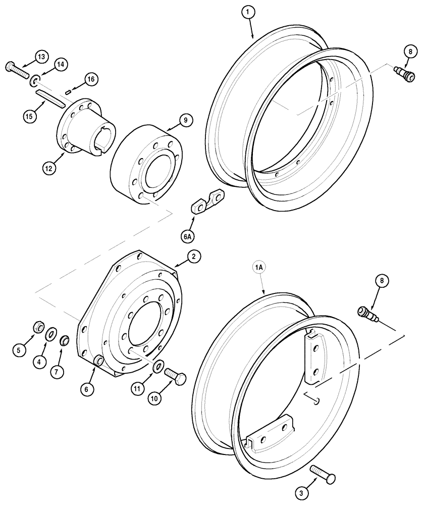 Схема запчастей Case IH MX110 - (06-40) - REAR WHEELS ADJUSTABLE (06) - POWER TRAIN