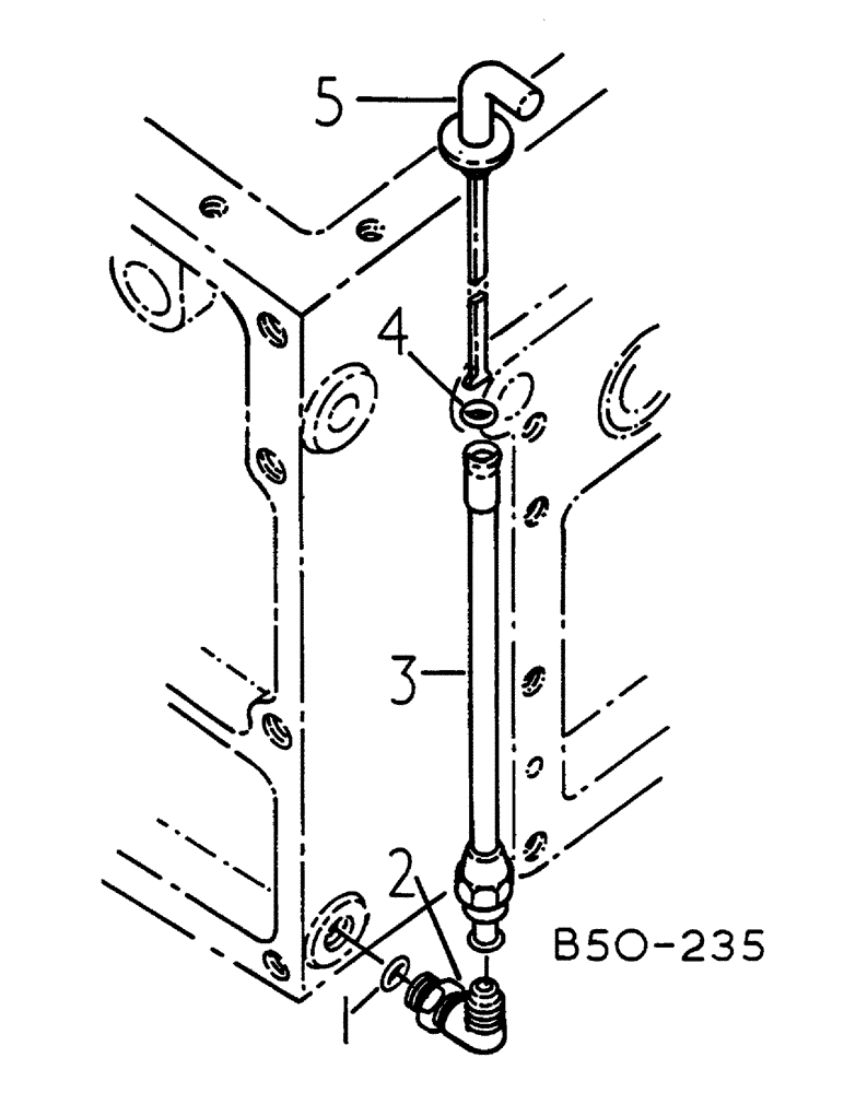 Схема запчастей Case IH 258 - (07-028) - REAR FRAME OIL LEVEL GAUGE (04) - Drive Train