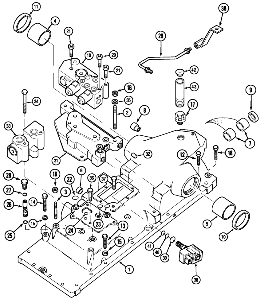 Схема запчастей Case IH CX70 - (08-15) - DRAFT CONTROL HOUSING (08) - HYDRAULICS