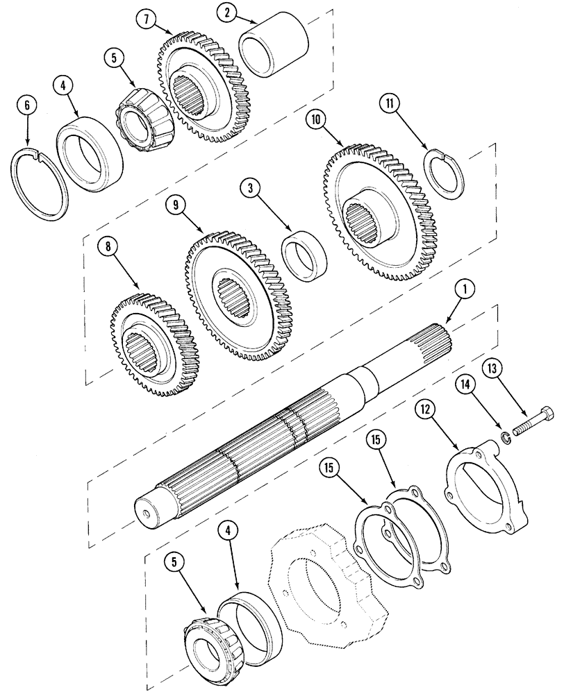 Схема запчастей Case IH MX100 - (06-03) - SPEED TRANSMISSION - INPUT SHAFT - SYNCHROMESH (06) - POWER TRAIN