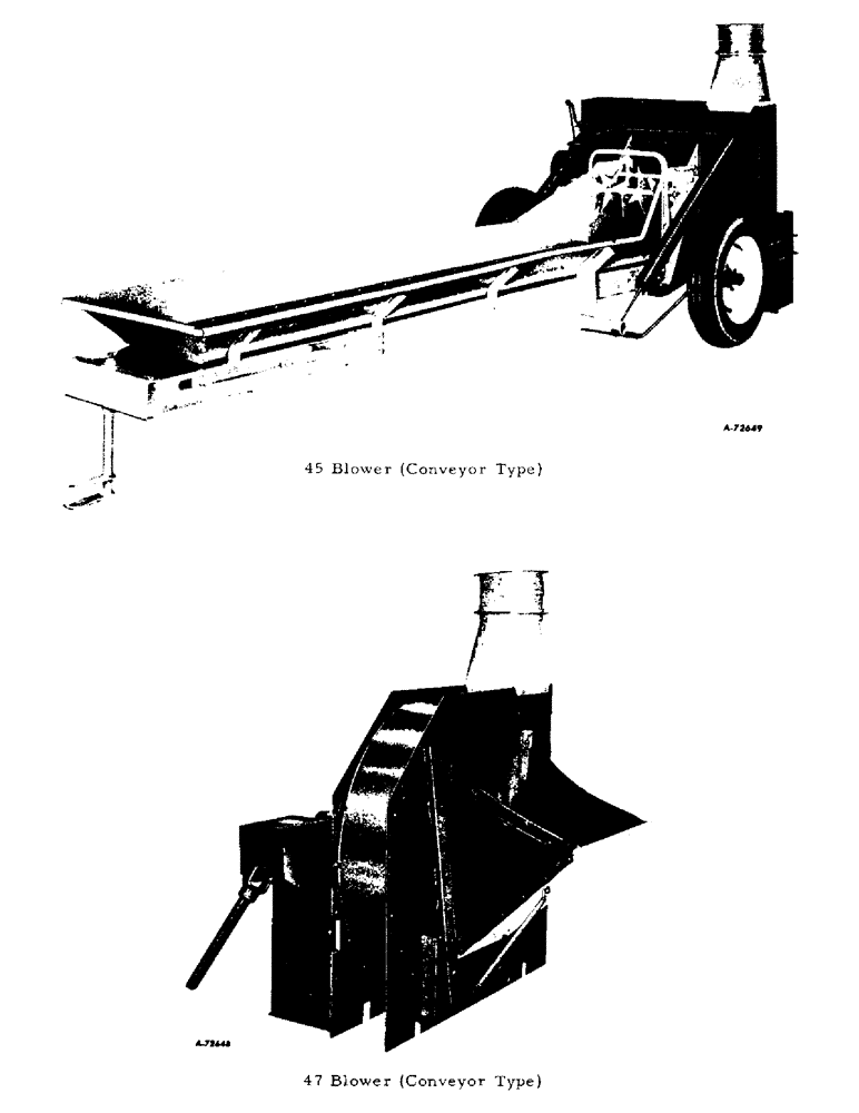 Схема запчастей Case IH 47 - (A-01) - 45 AND 47 BLOWER (CONVEYOR TYPE), BELT DRIVE OR PTO DRIVE 