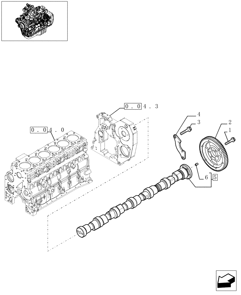 Схема запчастей Case IH F4GE0684E D600 - (0.12.0[01]) - CAMSHAFT - TIMING CONTROL (504057591) 