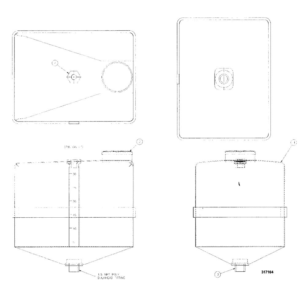 Схема запчастей Case IH SPX3200 - (09-048) - TANK ASSEMBLY - 35 GALLON (78) - SPRAYING