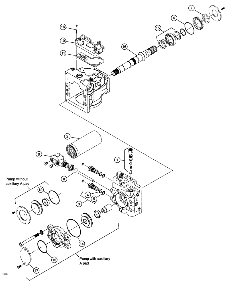 Схема запчастей Case IH SPX4260 - (192) - HYDROSTATIC PUMP (29) - HYDROSTATIC DRIVE