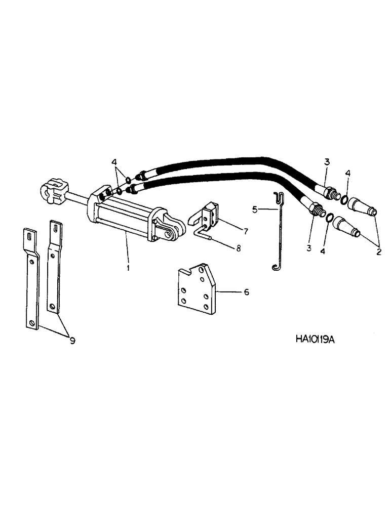 Схема запчастей Case IH 5000 - (G-09) - 5000 VIBRA CHISEL, TRAIL BEHIND, HYDRAULIC CYLINDER LIFT PARTS 