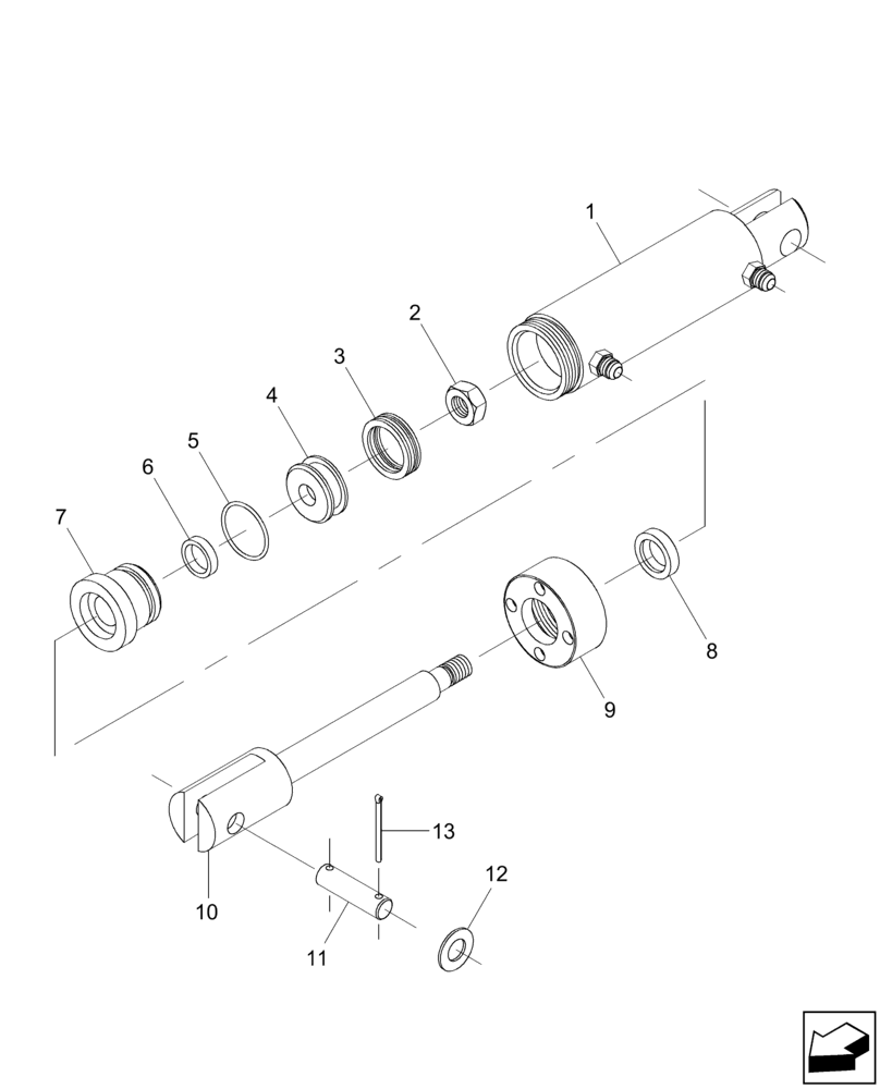 Схема запчастей Case IH A8800 - (74.200.AE) - HYDRAULIC CYLINDER (EXTRACTOR BIN FLAP) (74) - CLEANING