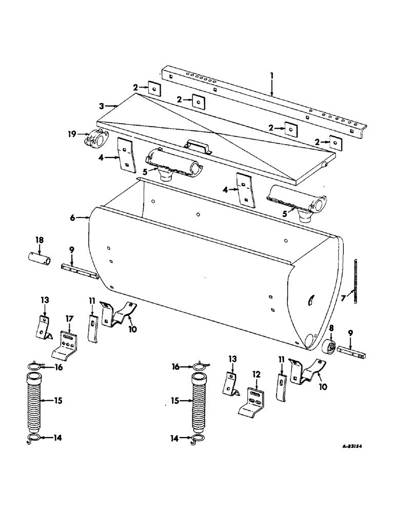 Схема запчастей Case IH 400 - (K-18) - DRY FERTILIZER HOPPER AND SUPPORTS 