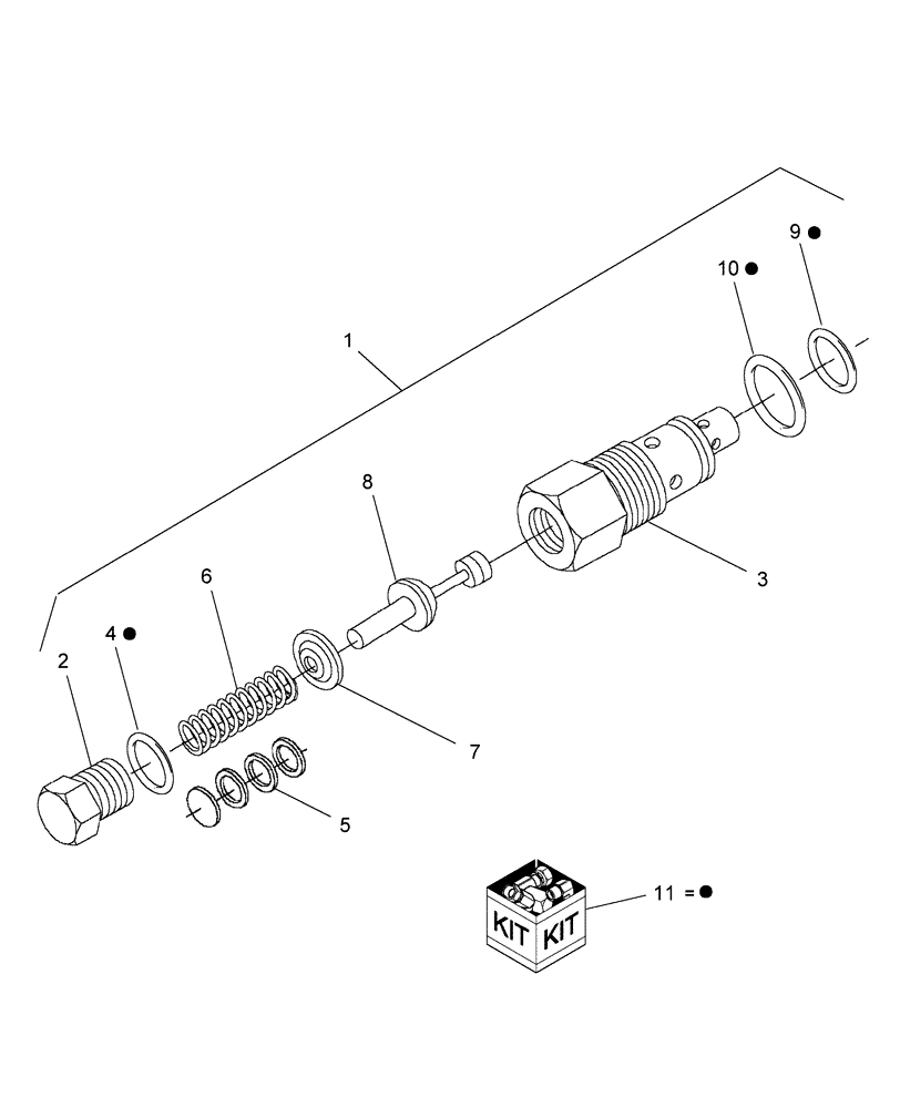 Схема запчастей Case IH DX25E - (07.04.03) - PRESSURE RELIEF VALVE (07) - HYDRAULIC SYSTEM