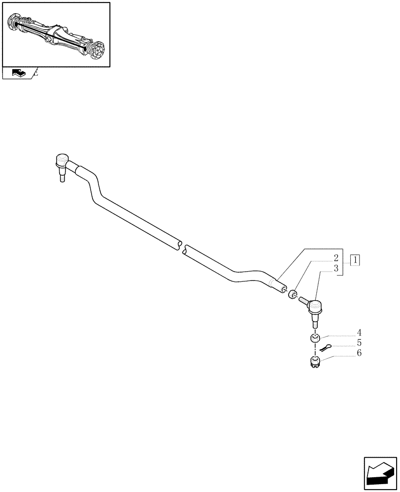 Схема запчастей Case IH MAXXUM 110 - (1.40.0/04) - (CL.3) FRONT AXLE WITH HYDR. DIFFER. LOCK AND STEERING SENSOR - LINK (04) - FRONT AXLE & STEERING