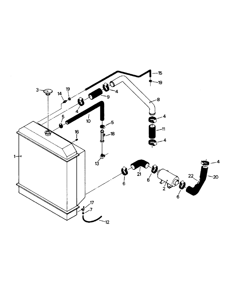 Схема запчастей Case IH PTA270 - (04-32) - PTA 270 RADIATOR & HOSES (04) - Drive Train