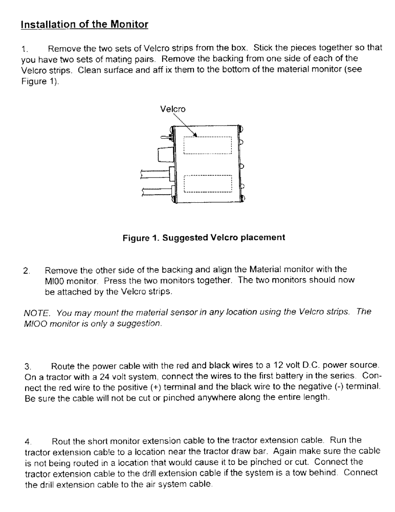 Схема запчастей Case IH 3503 - (C16) - INSTALLATION OF THE MONITOR 