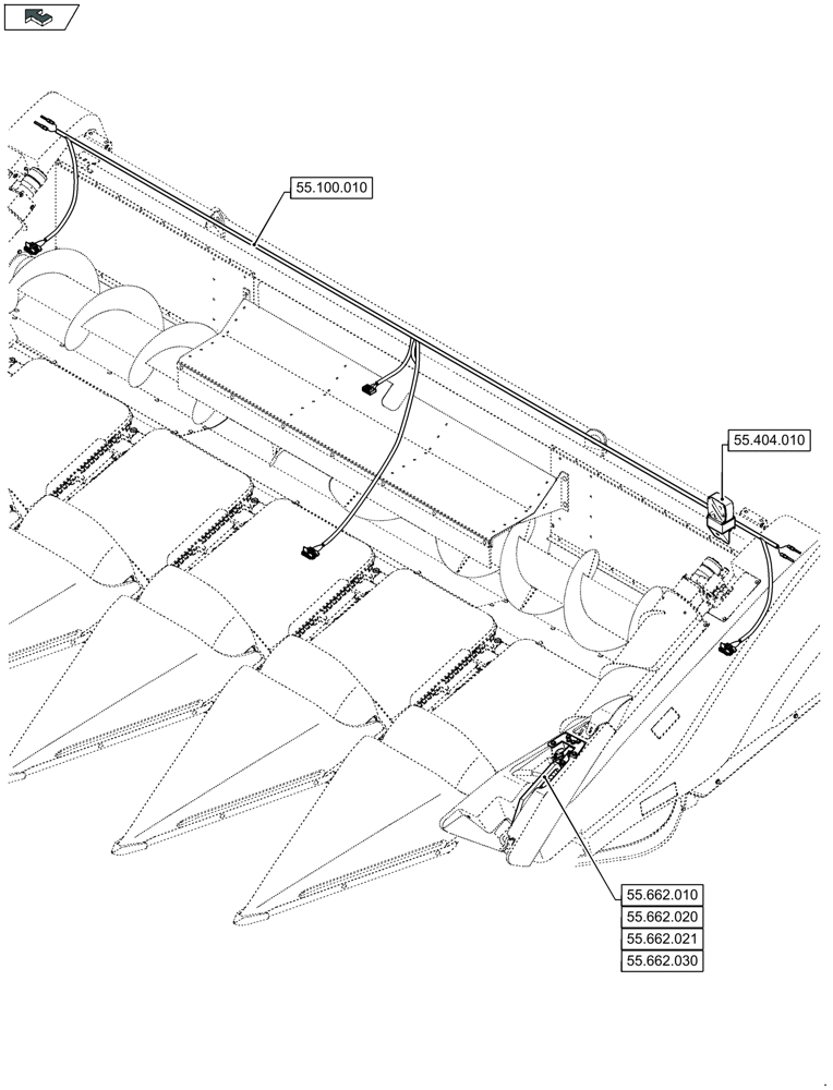 Схема запчастей Case IH 2608XF - (00.000.55) - PICTORIAL INDEX - ELECTRICAL SYSTEMS (00) - GENERAL & PICTORIAL INDEX