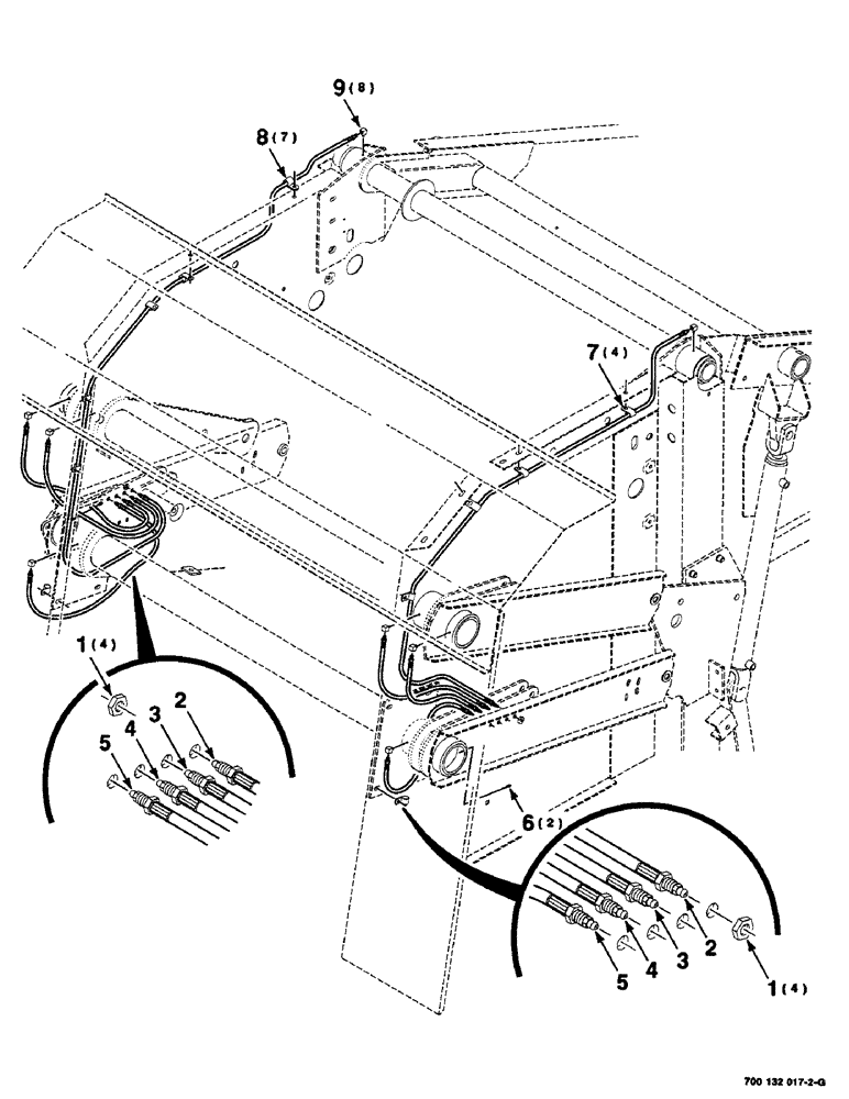 Схема запчастей Case IH 8435 - (6-14) - LUBE ASSEMBLY (12) - MAIN FRAME