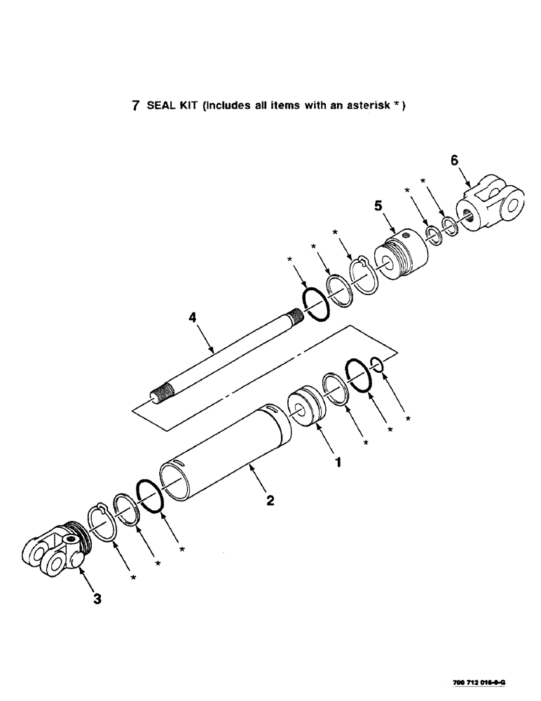 Схема запчастей Case IH SC416 - (8-26) - HYDRAULIC CYLINDER ASSEMBLY, HEADER LIFT, MASTER, 700712016 HYDRAULIC CYLINDER COMPLETE (08) - HYDRAULICS