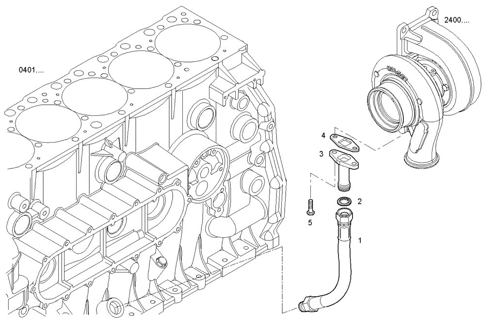 Схема запчастей Case IH F2CE9684L E005 - (3065.007) - RETURN OIL LINE 