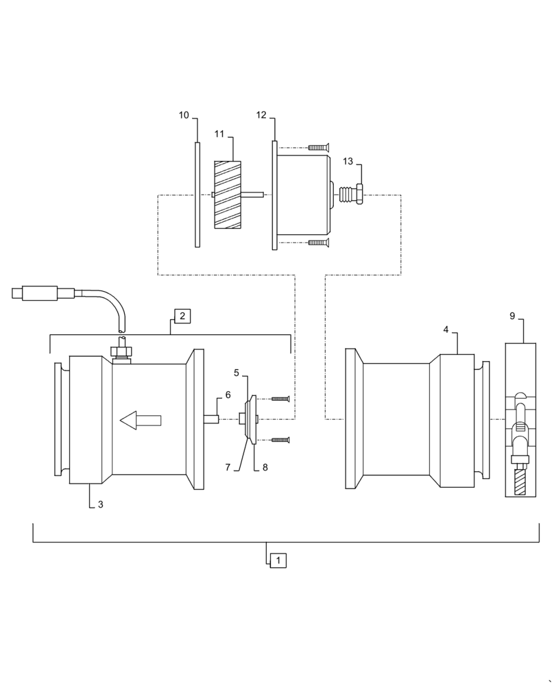 Схема запчастей Case IH 4430 - (40.910.12) - RFM 200 FLOWMETER, HIGH FLOW (40 ) - PLUMBING