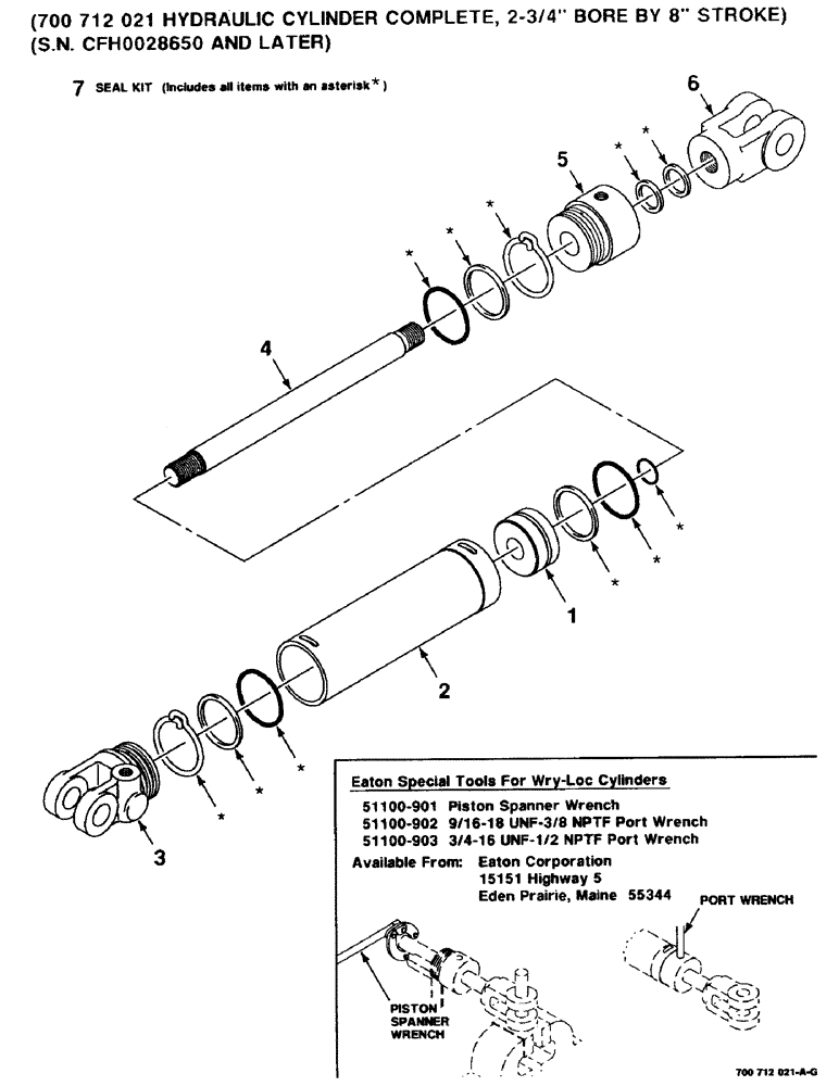 Схема запчастей Case IH 8830 - (8-32) - HYDRAULIC CYLINDER ASSEMBLY, FLOTATION, LEFT, 700712021 HYDRAULIC CYLINDER COMPLETE (08) - HYDRAULICS