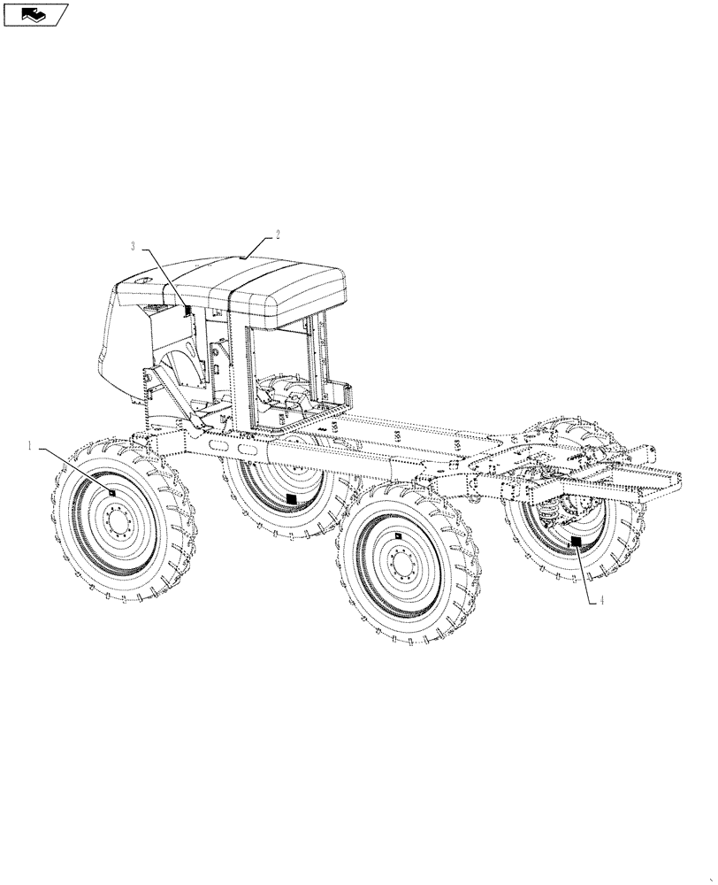 Схема запчастей Case IH 4430 - (90.108.04) - OPERATIONAL DECALS (90) - PLATFORM, CAB, BODYWORK AND DECALS