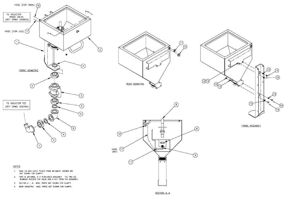 Схема запчастей Case IH SPX4260 - (11-030) - TANK GROUP, W/LIQUID PLUMBING Options