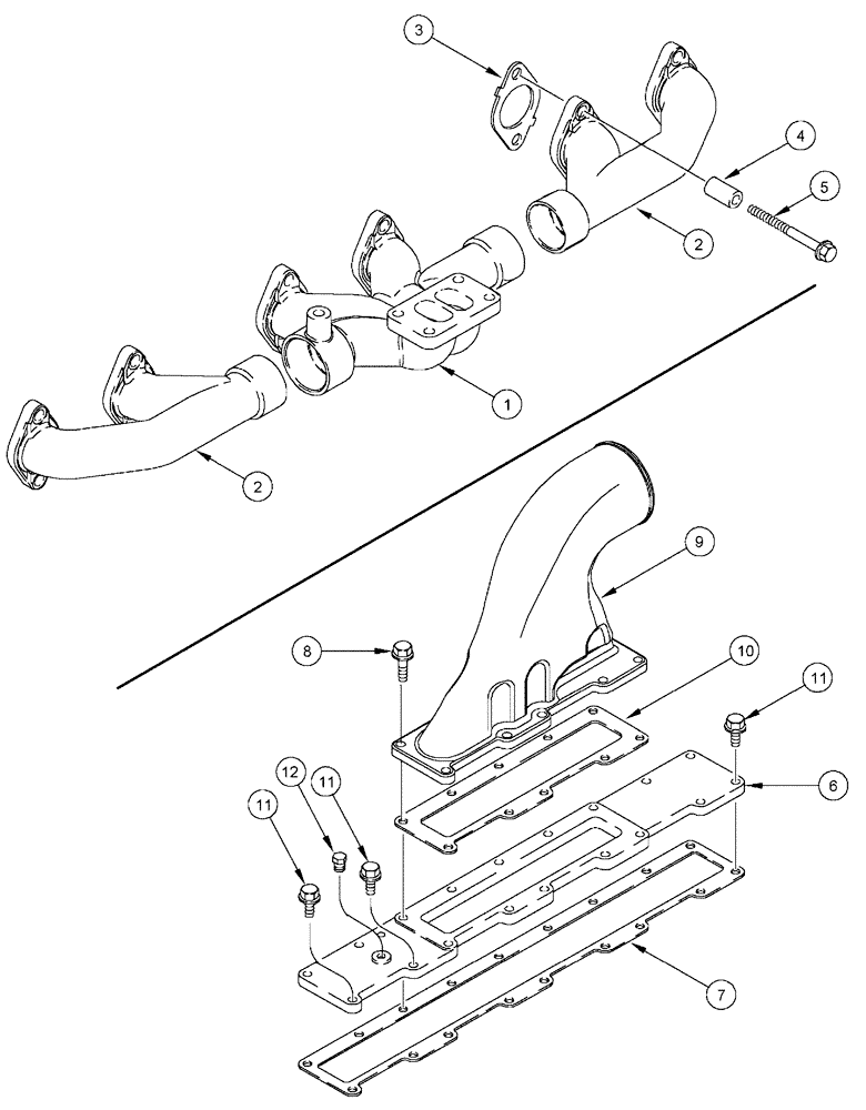 Схема запчастей Case IH FLX4510 - (02-033) - MANIFOLDS, FLX4510 (01) - ENGINE