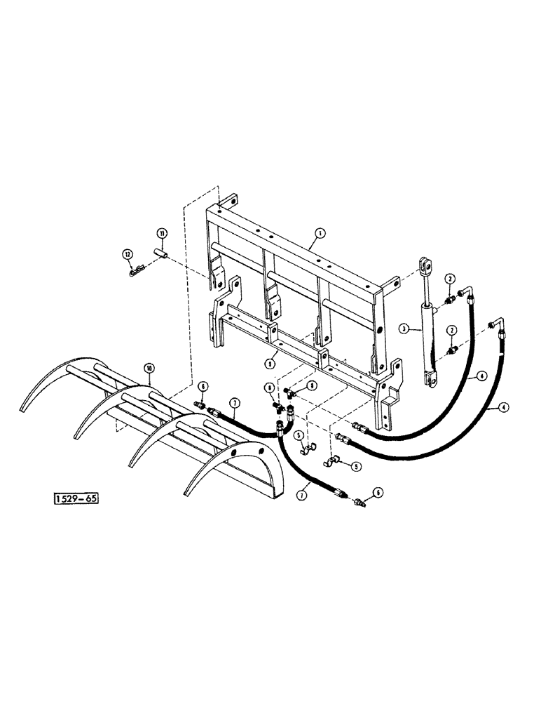 Схема запчастей Case IH 1529 - (168) - HYDRAULIC GRAPPLE 