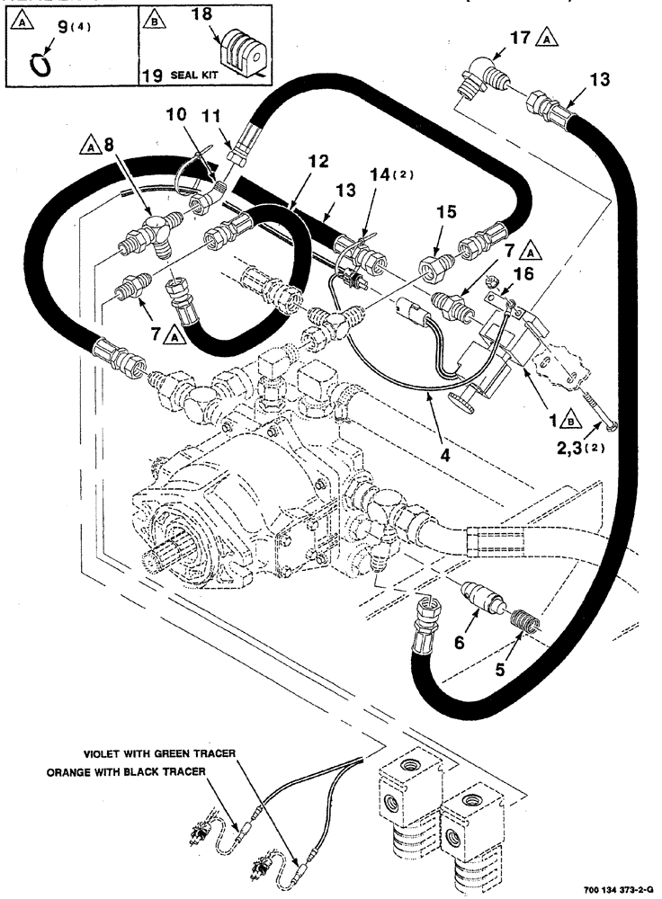 Схема запчастей Case IH 8870 - (08-62) - HEADER CONTROL ASSEMBLY WITH REVERSE (58) - ATTACHMENTS/HEADERS