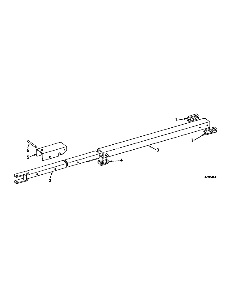 Схема запчастей Case IH VARIOUS - (B-079) - TELESCOPING HITCH POLE ATTACHMENT 