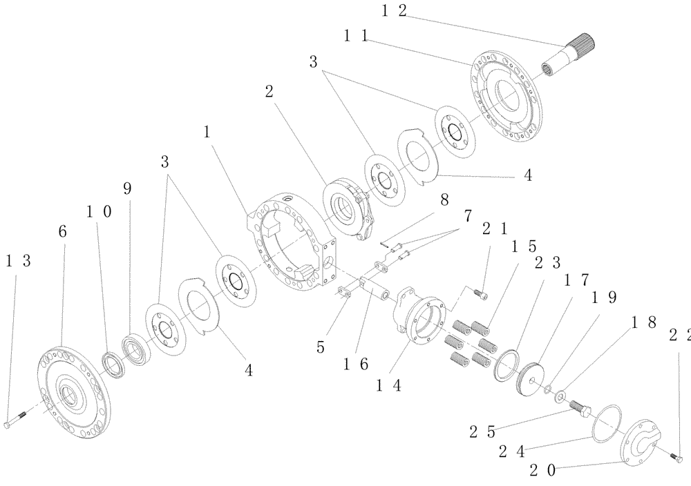 Схема запчастей Case IH A7700 - (A09.04[01]) - Wet Brake {7000} (04) - STEERING