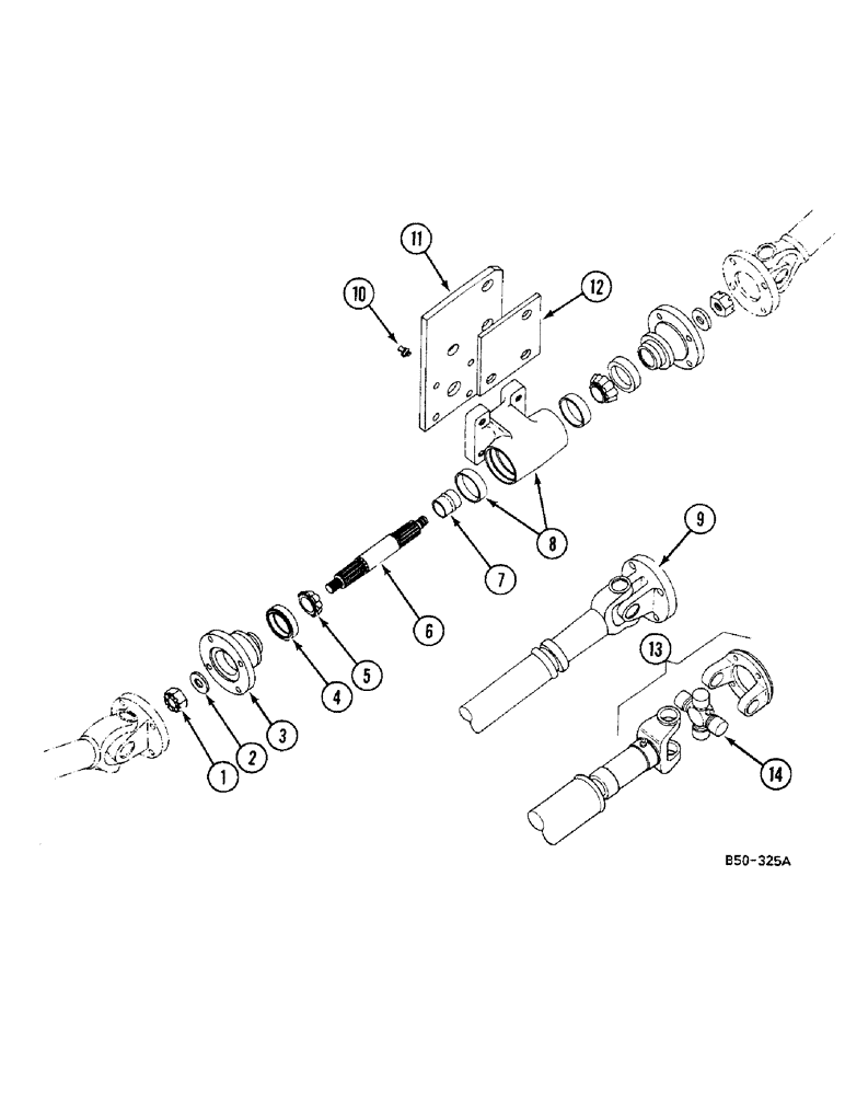 Схема запчастей Case IH 685 - (6-466) - PROPELLER SHAFT - 4 WHEEL DRIVE, 685 : -13595, 885 : -3401 FOR AXEL "ZF" (06) - POWER TRAIN