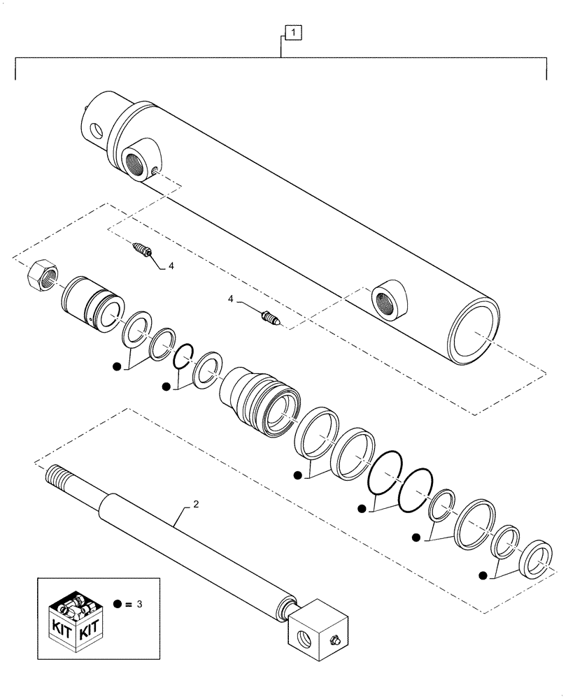 Схема запчастей Case IH 2240 - (35.911.AB[02]) - OUTER BOOM FOLD CYLINDER (35) - HYDRAULIC SYSTEMS