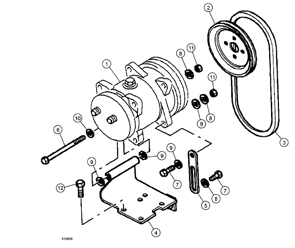 Схема запчастей Case IH SPX3150 - (086) - ENGINE, A/C COMPRESSOR PACKAGE (10) - ENGINE