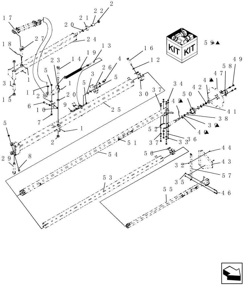 Схема запчастей Case IH PTX600 - (5.030.1) - ENDMARKER BOOM ASSEMBLY Options