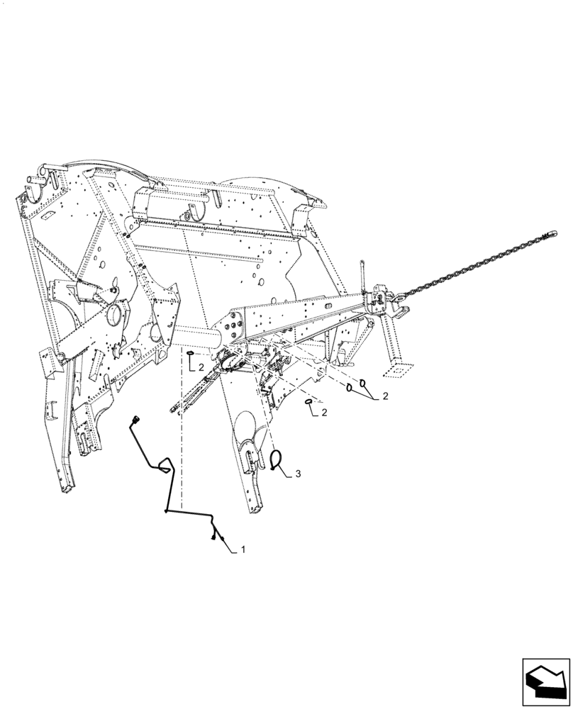 Схема запчастей Case IH RB465 - (55.433.AB[01]) - WIRE HARNESS, TWINE (55) - ELECTRICAL SYSTEMS