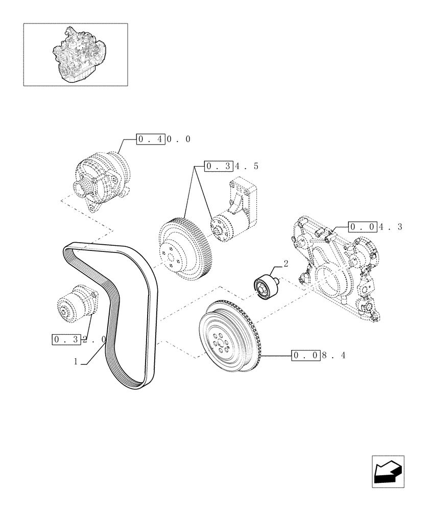 Схема запчастей Case IH F4GE9484A J602 - (0.34.0[01]) - WATER PUMP - CONTROL (504086077) 