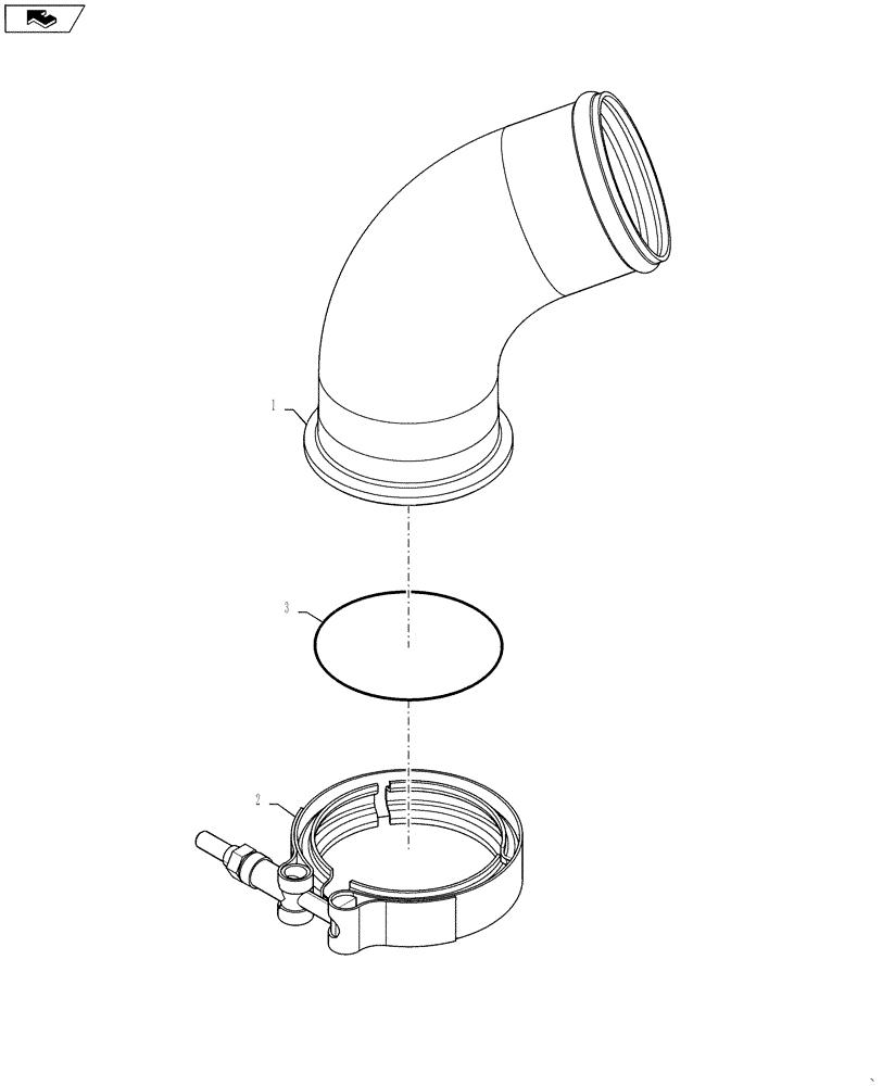 Схема запчастей Case IH 2240 - (10.310.AB[01]) - TURBOCHARGER ELBOW (10) - ENGINE