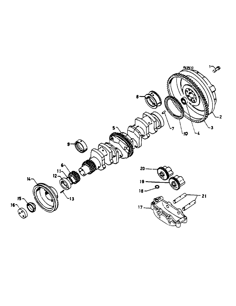 Схема запчастей Case IH 824 - (027) - CRANKSHAFT (02) - ENGINE