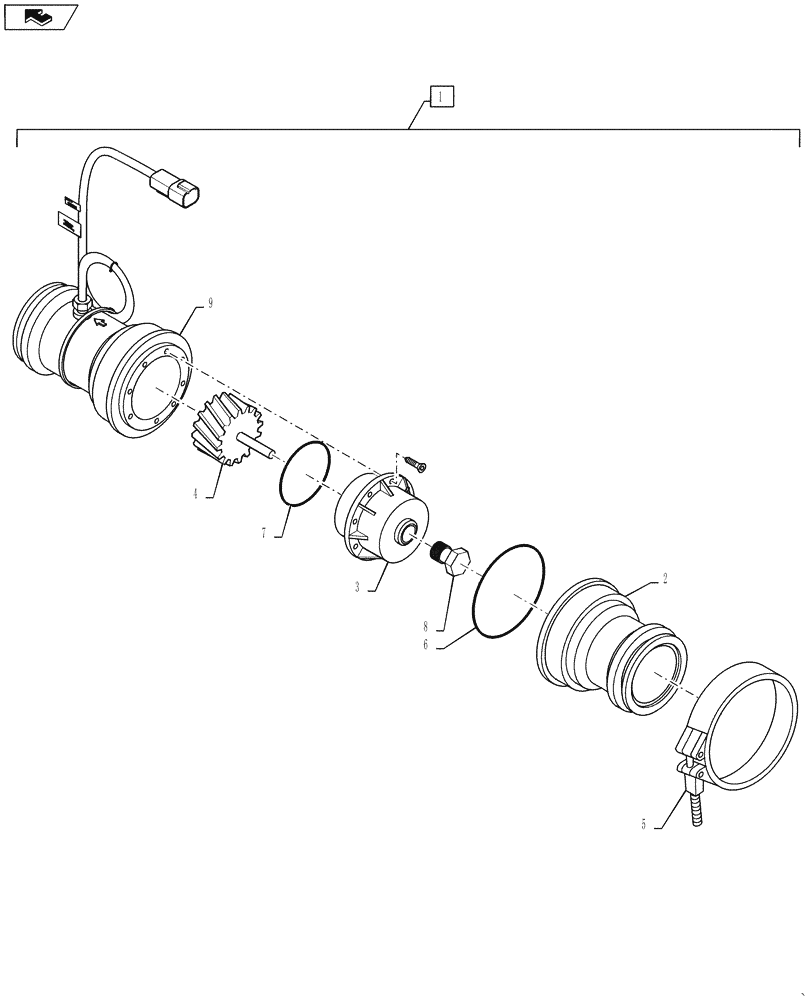 Схема запчастей Case IH 2240 - (78.111.AE[04]) - RFM100 FLOWMETER (78) - SPRAYING