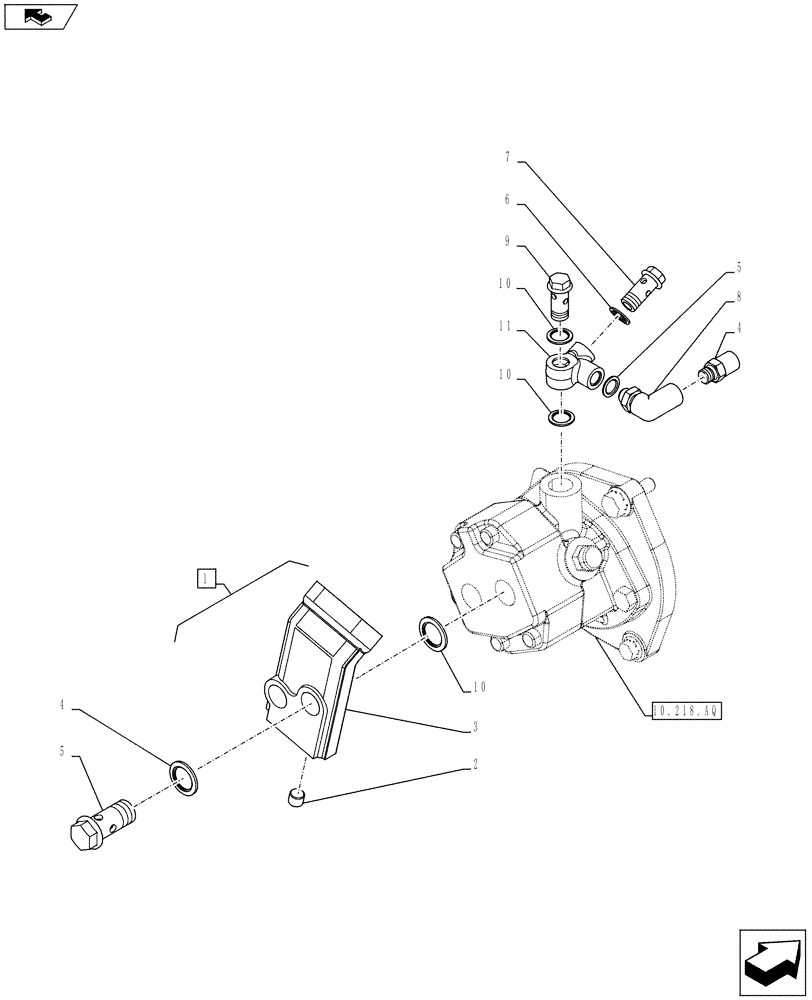 Схема запчастей Case IH F3BFE613E A012 - (10.210.AF[02]) - FUEL LINE (10) - ENGINE