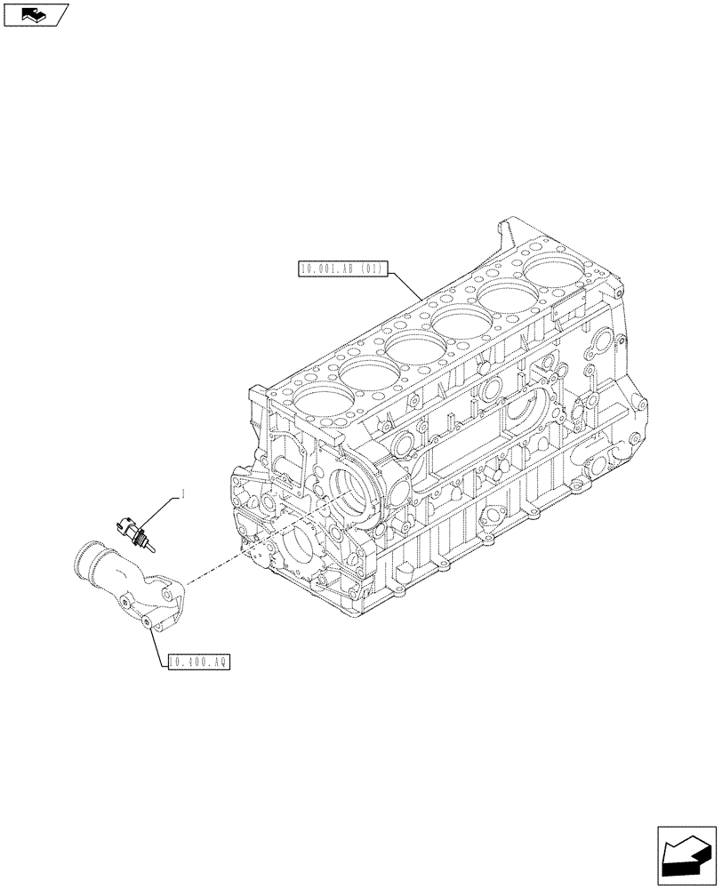 Схема запчастей Case IH F3BFE613E A003 - (55.012.AA) - ENGINE, SENSOR (55) - ELECTRICAL SYSTEMS