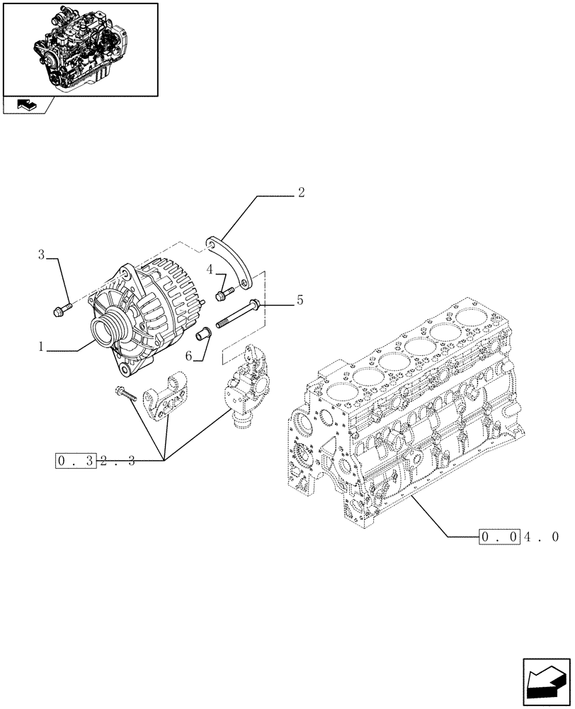 Схема запчастей Case IH F4GE9684R J600 - (0.40.0) - ALTERNATOR (504193811-504073700) 