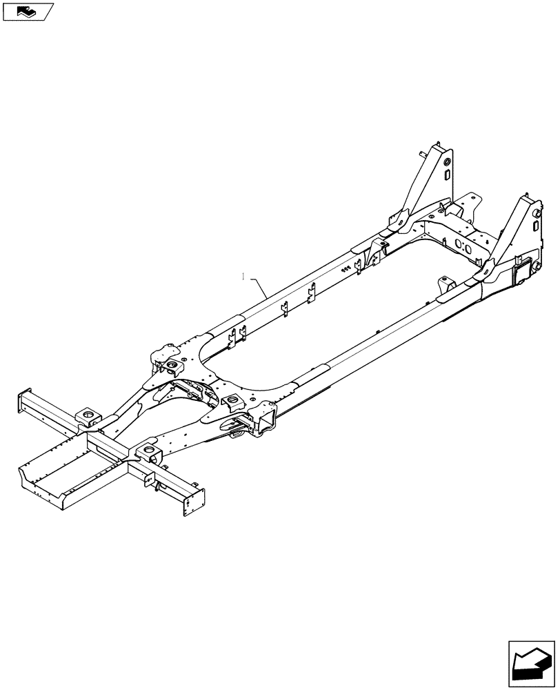 Схема запчастей Case IH 2240 - (39.100.AB[01]) - MAIN FRAME (39) - FRAMES AND BALLASTING