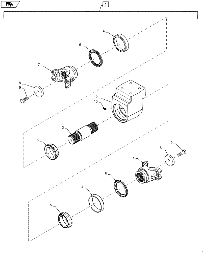 Схема запчастей Case IH STEIGER 350 - (14.100.AR[12]) - PTO HANGER ASSY. (14) - MAIN GEARBOX & DRIVE