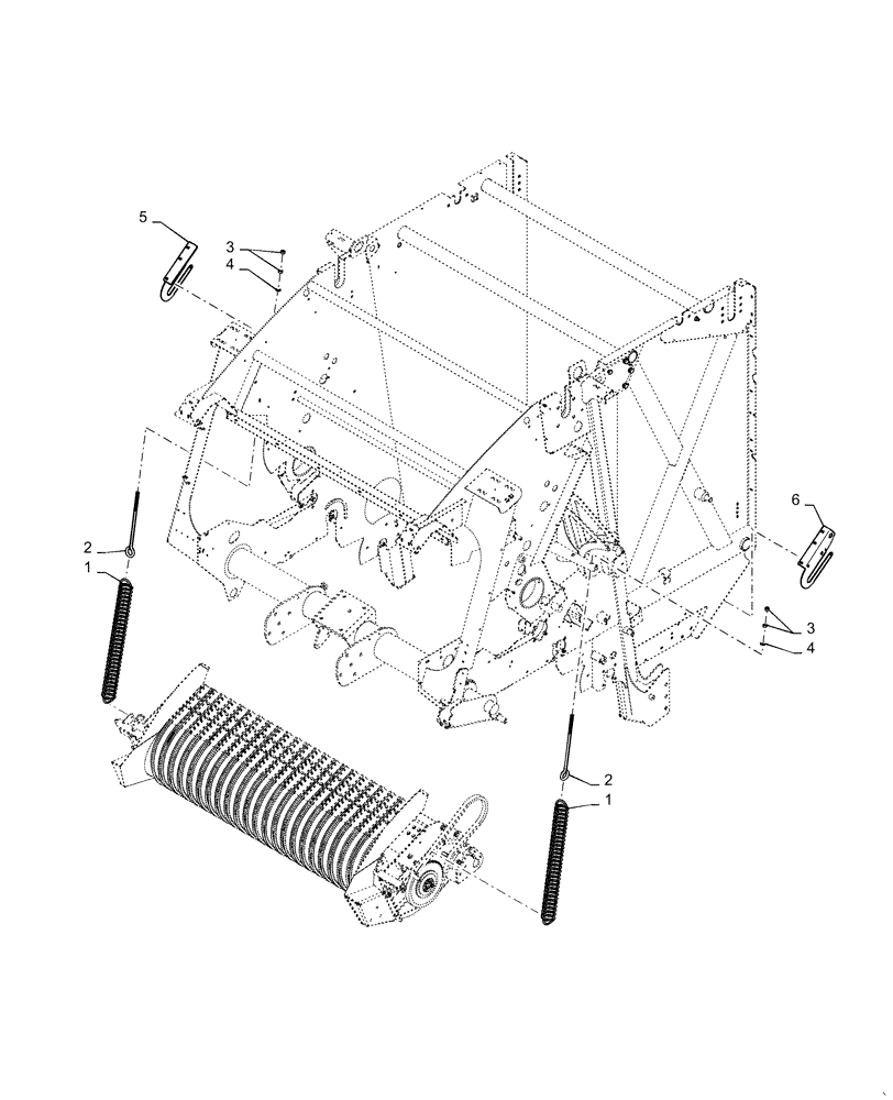 Схема запчастей Case IH RB565 - (60.220.BD[02]) - 1.5M STANDARD PICKUP FLOTATION (60) - PRODUCT FEEDING