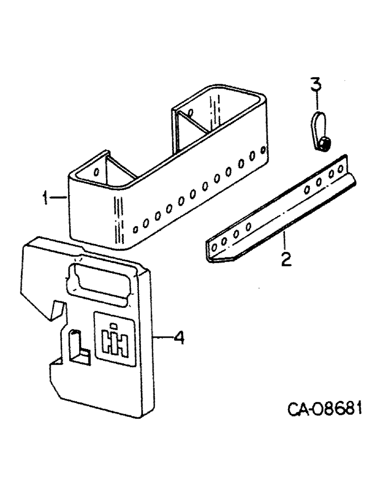 Схема запчастей Case IH 784 - (09-13) - FRAME, FRONT END WEIGHT BRACKETS AND WEIGHTS (12) - FRAME