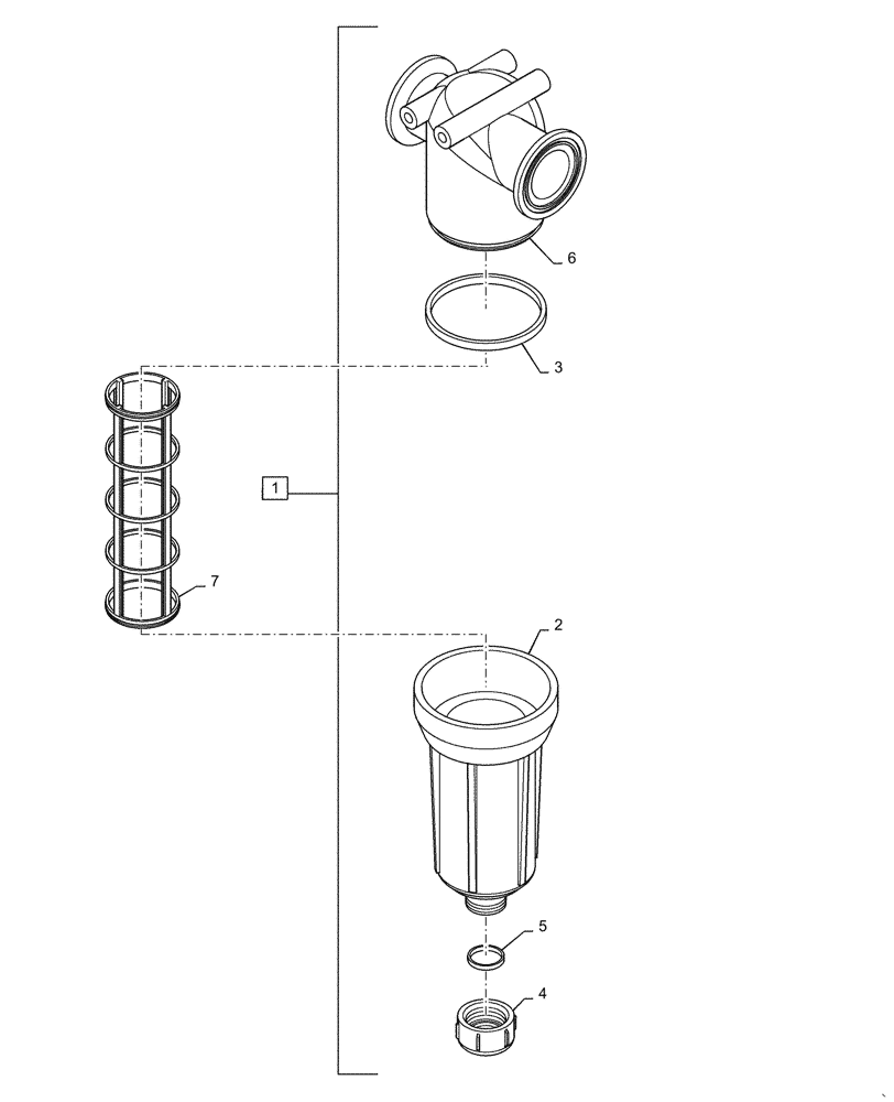 Схема запчастей Case IH 2240 - (78.110.AP[03]) - BOOM STRAINER FILTER (78) - SPRAYING