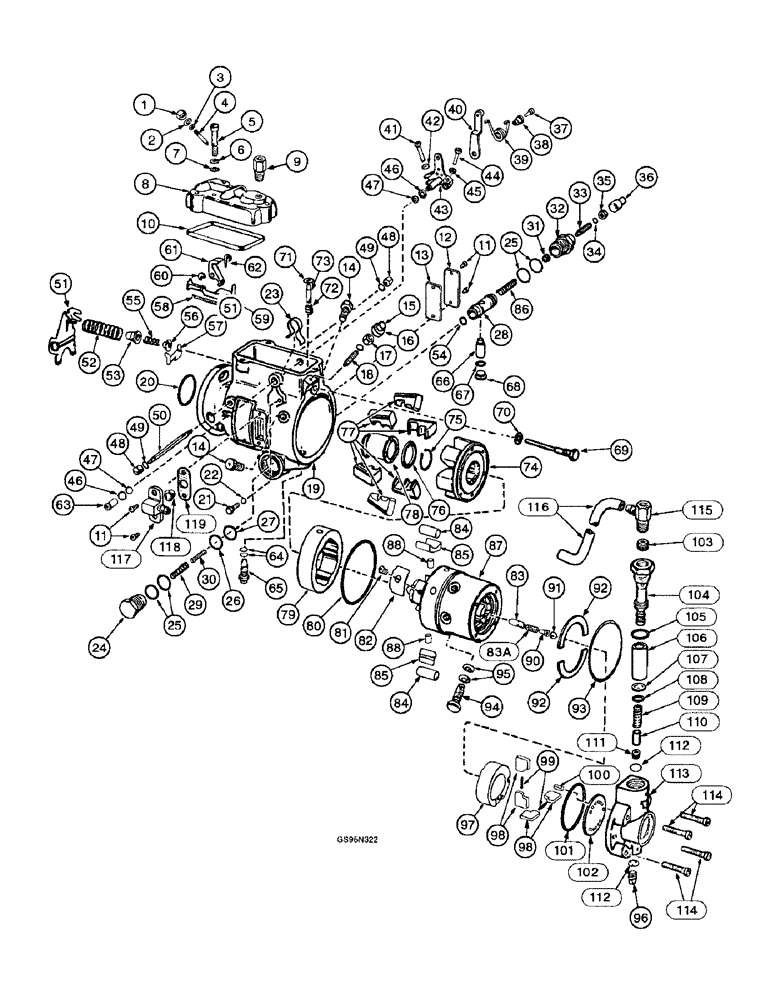 Схема запчастей Case IH D-361 - (8-24) - FUEL INJECTION PUMP 