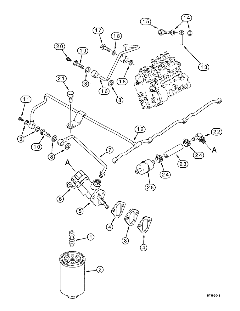 Схема запчастей Case IH 4391 - (3-06) - FUEL FILTER, 4-390 AND 4T-390 EMISSIONS CERTIFIED ENGINE (03) - FUEL SYSTEM