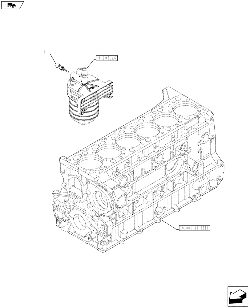 Схема запчастей Case IH F3BFE613E A012 - (55.010.AJ) - ENGINE, SENSOR (55) - ELECTRICAL SYSTEMS